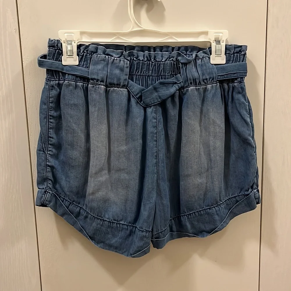 Blue tie shorts, size small - Picture 2 of 5